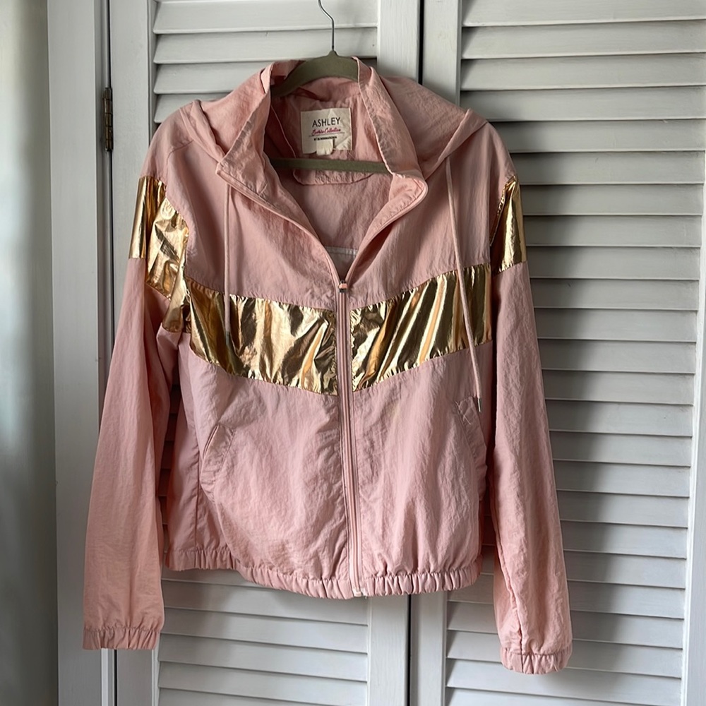 Lightweight jacket pink and rose gold